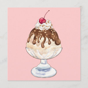 Invitación Ice Cream Sundae
