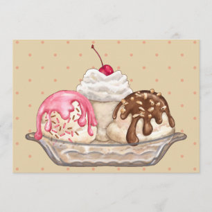 Invitación Ice Cream Sundae