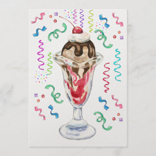 Invitación Ice Cream Sundae