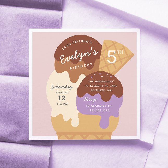 Invitación Ice Cream Sundae Kids Fiesta de cumpleaños (Subido por el creador)