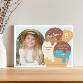 Invitación Ice Cream Sundae Niños Fiesta de cumpleaños