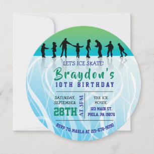 Invitación Ice Skate ICE SKATING fiesta de cumpleaños Invitac