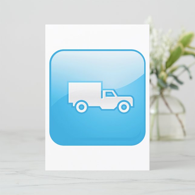Invitación Icono de camión de entrega azul Logística Envío (Subido por el creador)
