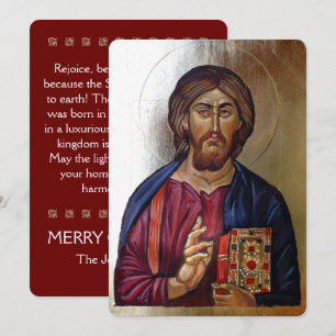 Invitación Icono De Estilo Bizantino Del Pantocrador De Crist