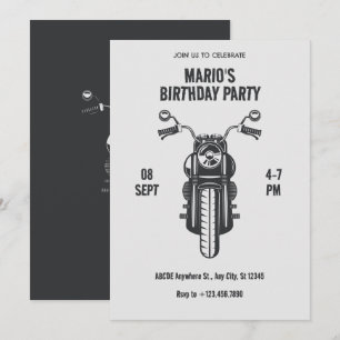 Invitación icono de motocicleta antigua