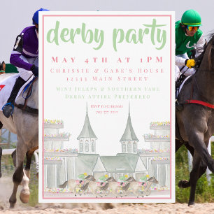 Invitación Icono de pista de carreras elegante de fiesta de D