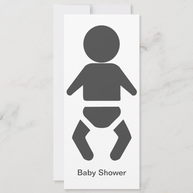 Invitación Icono Gris Bebé (Anverso)
