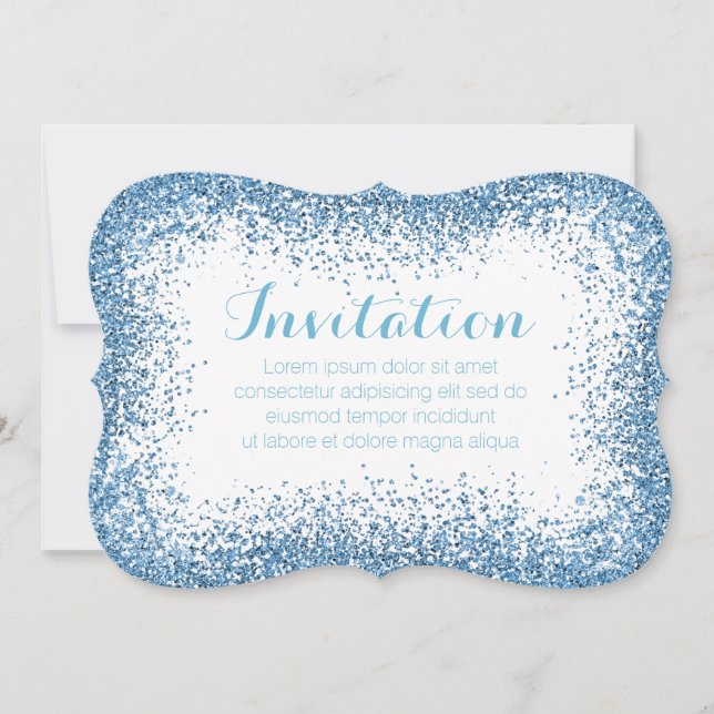 Invitación Icy Blue Sprinkle Illusion Invision (Anverso)