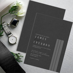 Invitación ID1090 del Boda blanco y negro a medida