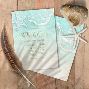 Invitación ID837 de la boda Sea Foam Beach