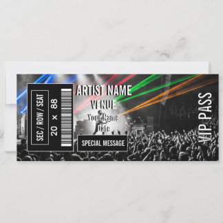 Invitación idea de regalo de entrada para concierto DIY entra