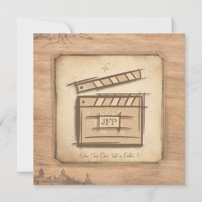 Invitación Idea de regalo para cineasta, actor, director de c (Anverso)