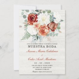 Invitación Ideas de Boda de Terracota en Español