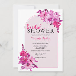 Invitación Ideas de Despedida de Soltera Rosa Brillante