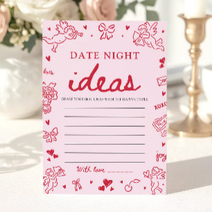 Invitación Ideas de Noche de Cita Rosa Juego de Despedida de