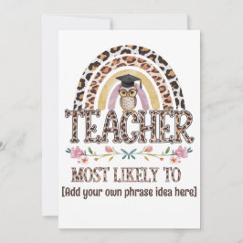 Invitación Ideas de regalo para profesores 🎓: Lo Más Probabl