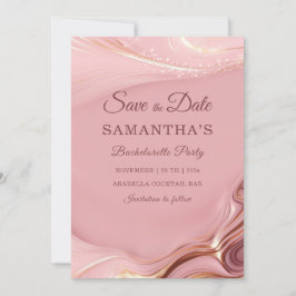 Invitación Ideas de Rose Gold para guardar la fecha de la des