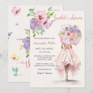 Invitación Ideas para Despedida de Soltera con Paraguas