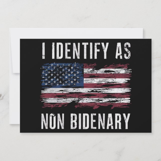 Invitación Identifico como Patriota No Identidad Bandera Esta (Anverso)