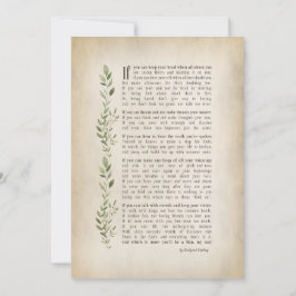 Invitación IF, poema inspirado de Rudyard Kipling