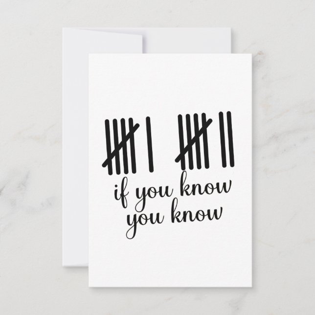 Invitación If You Know You Know Six Seven 6 7 Math  (Anverso)