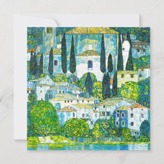 Invitación Iglesia de Cassone Gustav Klimt (Anverso)