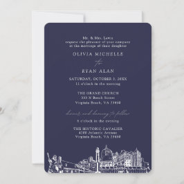 Invitación Iglesia de Virginia Beach Boda