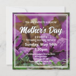 Invitación Iglesia del DÍA DE LA MADRE floral BRUNCH
