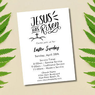 Invitación Iglesia Moderna Jesús Resucitado Domingo de Pascua