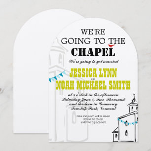 Invitación Iglesia religiosa Nos vamos a la capilla de boda