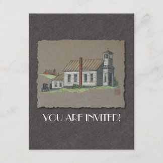 Invitación Iglesia rural de madera