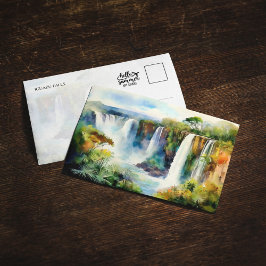 Invitación Iguazú cae de Argentina Watercolor Postcard