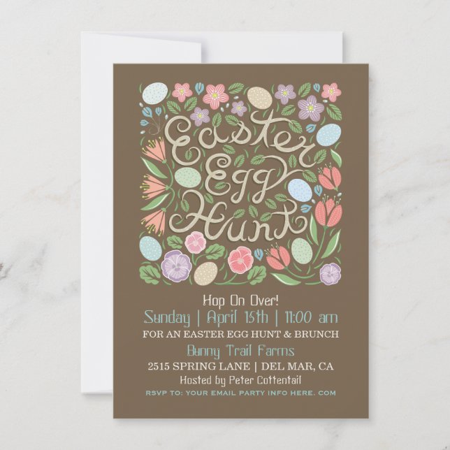 Invitación II a la caza de huevos de Pascua en Woo (Anverso)