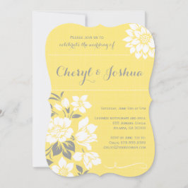 Invitación Ii-Amarillo floral elegante