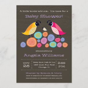Invitación II de Baby Shower de las codornices del