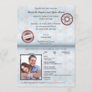 Invitación II de la boda del pasaporte de Italia