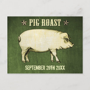 Invitación II (verde) de la postal de la carne
