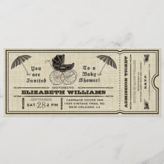 Invitación III del boleto de Baby Shower del