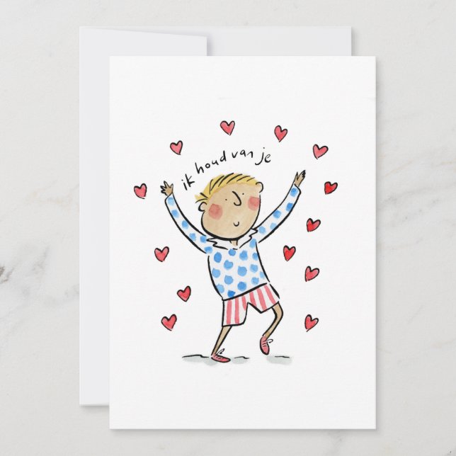 Invitación Ik hou van je (Anverso)