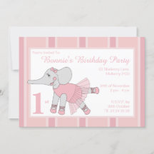 illusima Ballerina Elephant Light Pink Birday
