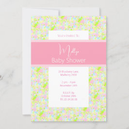 Invitación illusima Paint Splatter Baby Shower