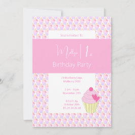 Invitación illusima pastelitos de arcoiris primer Fiesta de c