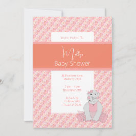 Invitación illusima Peach Tones Floral Baby Shower