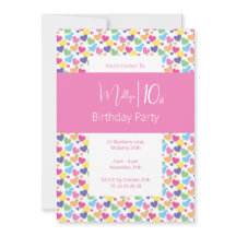 illusima Rainbow Love Hearts Chicas 10 cumpleaños