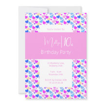 illusima Rainbow Love Hearts Pink 10 cumpleaños