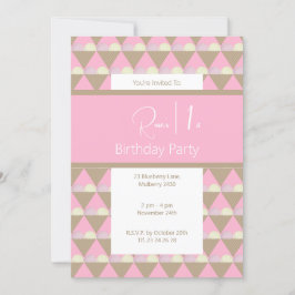 Invitación illusima Strawberry Vanilla helado 1er cumpleaños