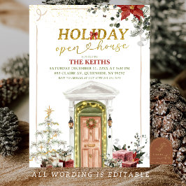 Invitación Illustration Christmas Holiday Open House