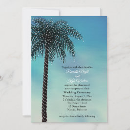 Invitación Iluminación de cadena nocturna Palm Tree Invitació