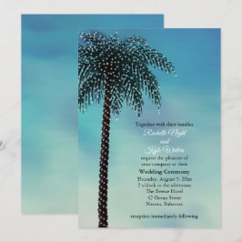 Invitación Iluminación de cadena nocturna Palm Tree Invitació