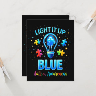 Invitación Ilumínalo de Azul Conciencia del Autismo Autista